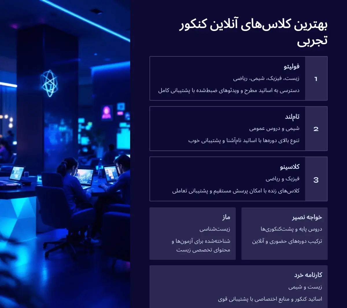 بهترین کلاس آنلاین کنکور تجربی