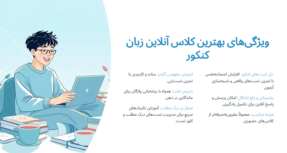 ویژگیهای بهترین کلاس آنلاین زبان کنکور