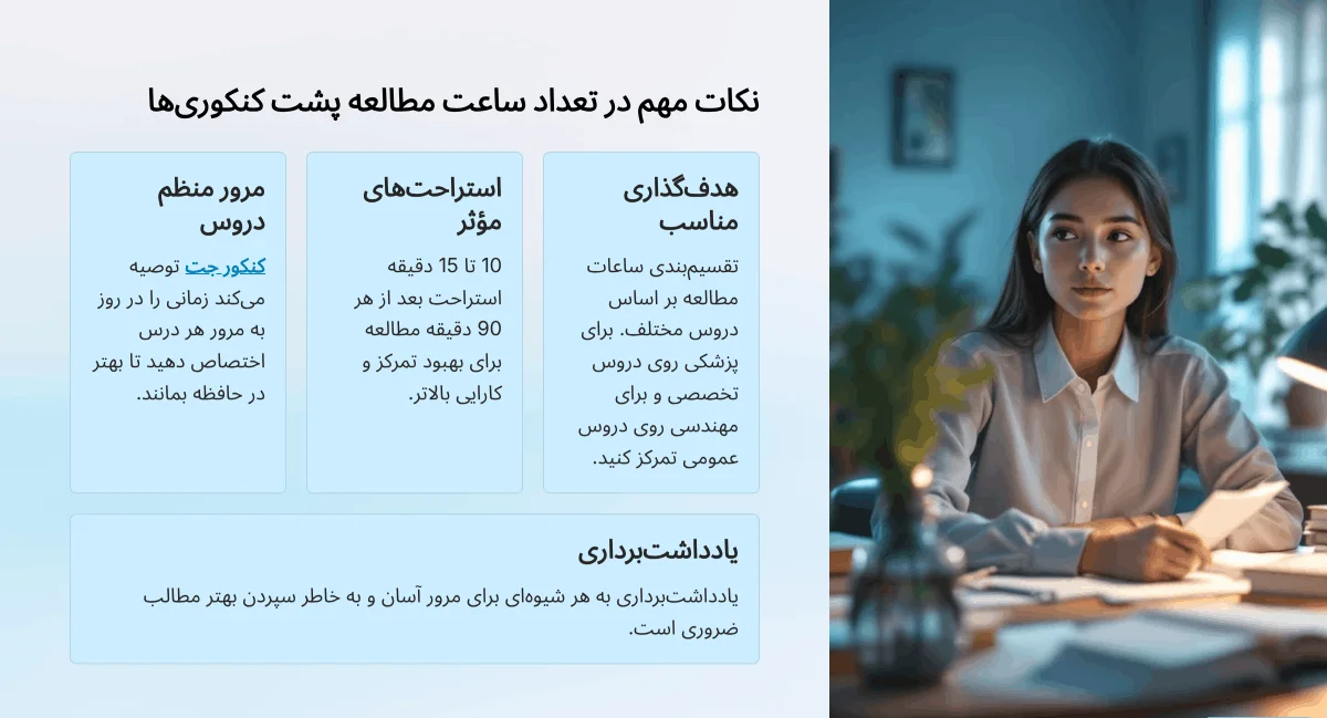 نکات مهم در ساعت مطالعه پشت کنکوری ها