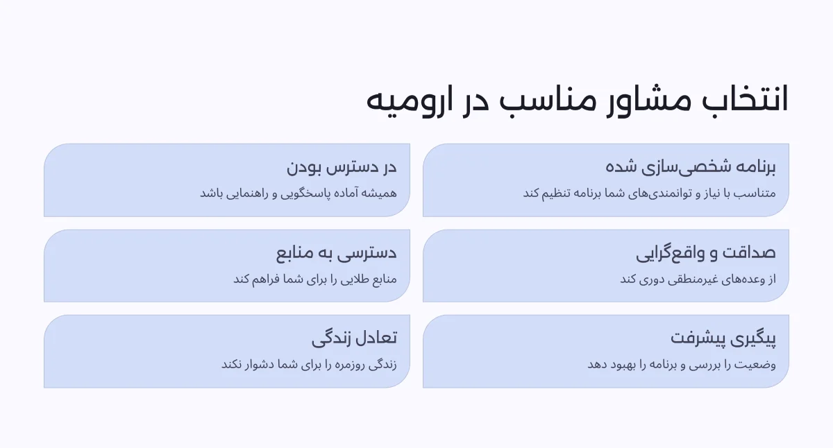 انتخاب مشاور تجربی ارومیه
