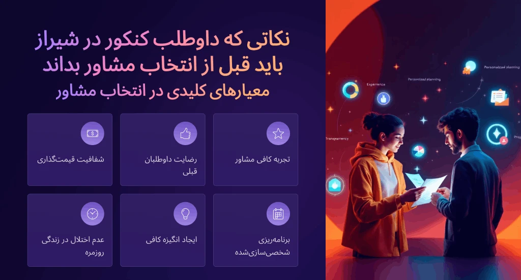 معیارهای انتخاب مشاور کنکور تجربی عالی در شیراز